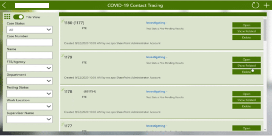 COVID 19 Power Apps