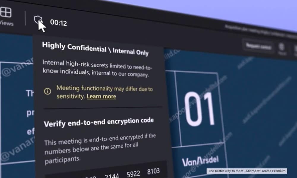 Security features in Microsoft Teams Premium