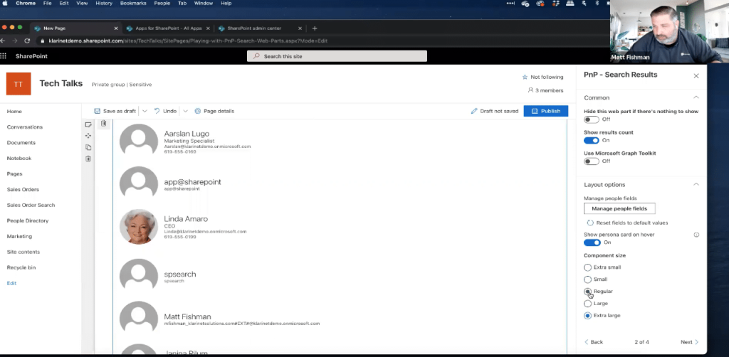 Demo on PnP webparts