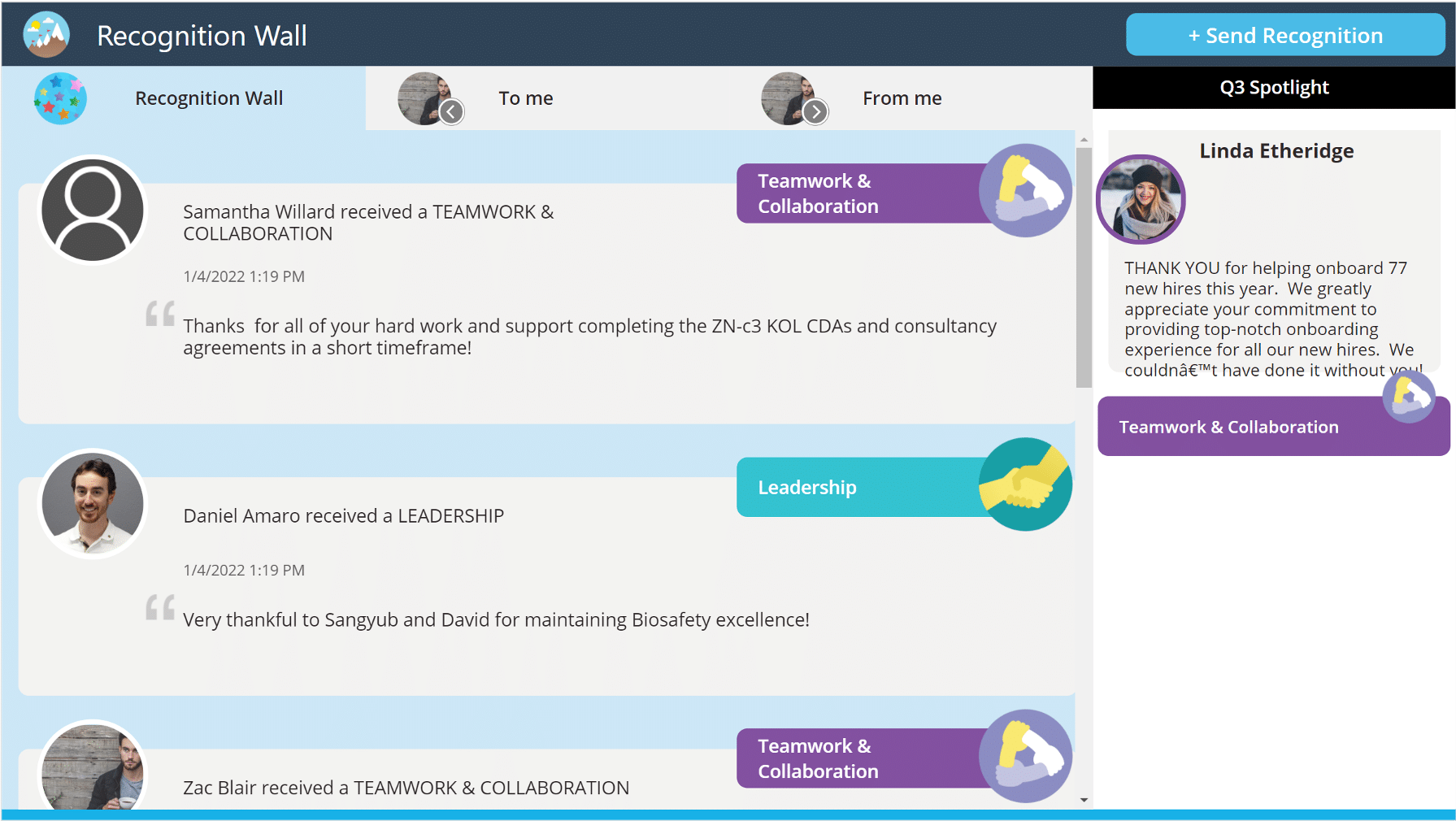 employee recognition with power apps for HR