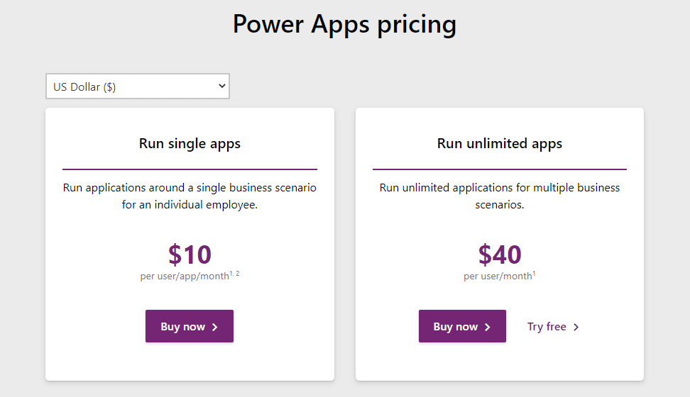PowerApps-Pricing