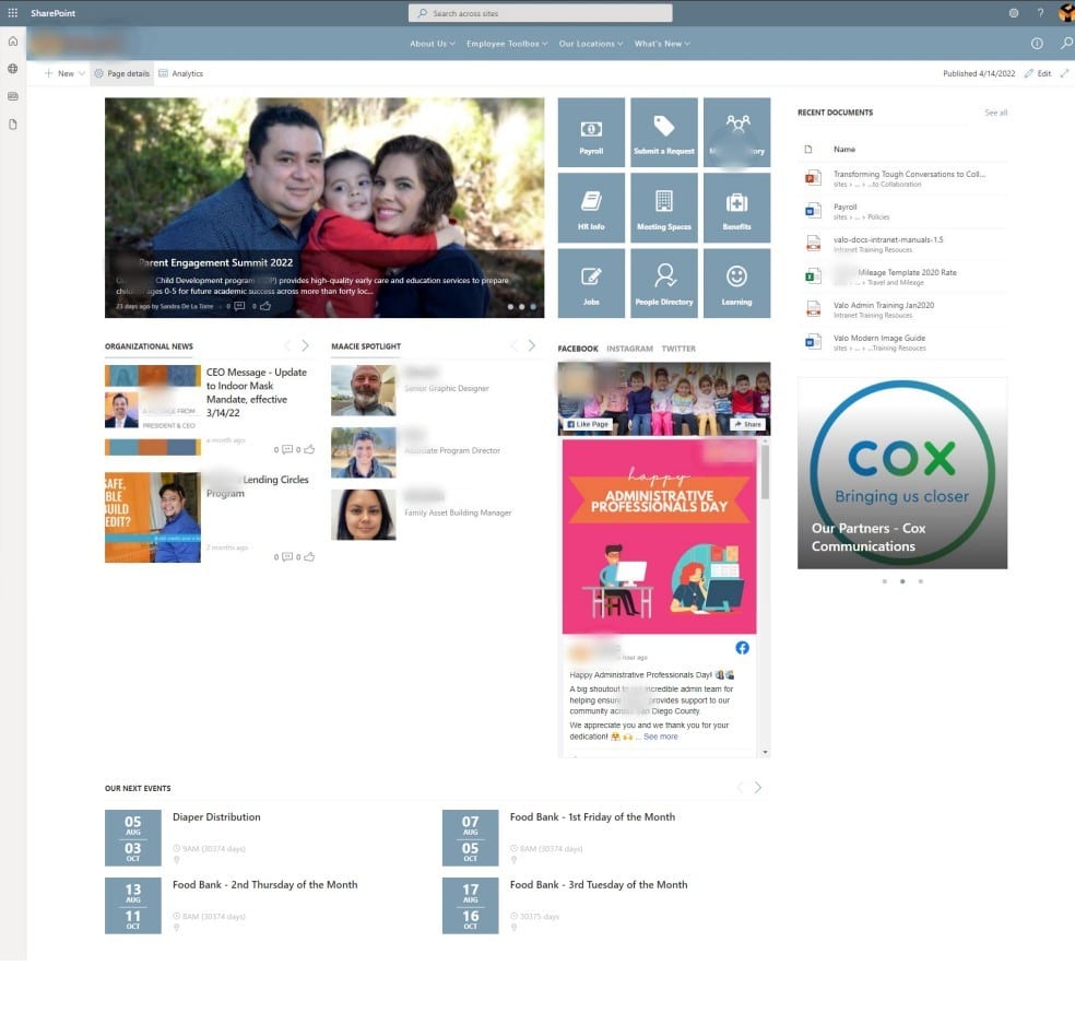SharePoint Intranet Example 2