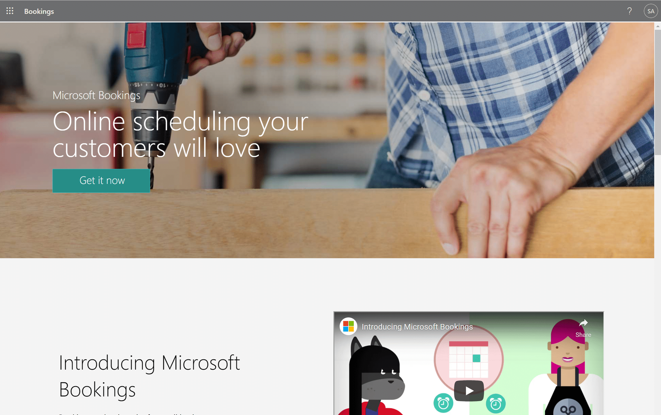 online scheduling with microsoft bookings