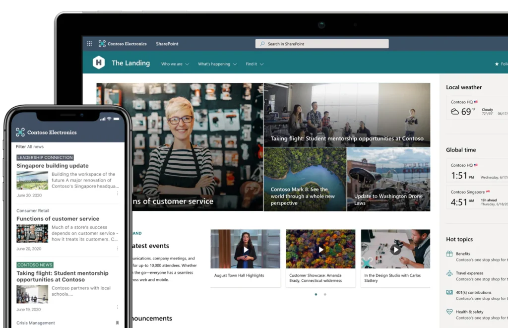 sharepoint intranet design example